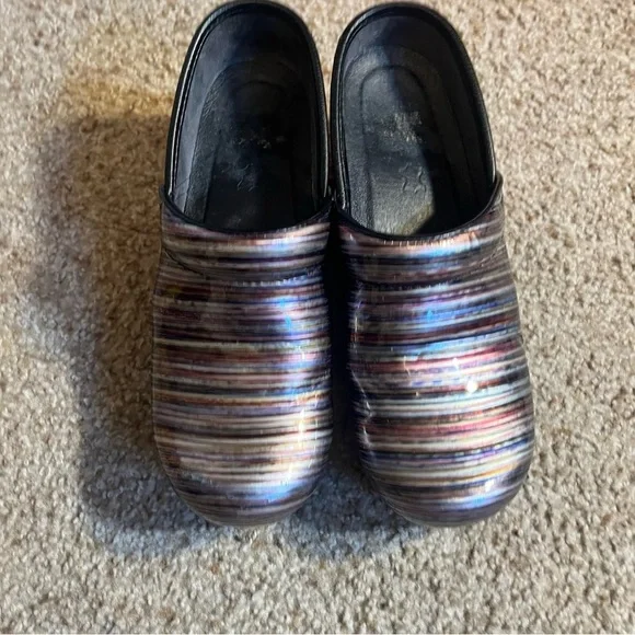 Dansko Pro XP Clogs Leather Rainbow Comfort Shoe Size 7.5 - Picture 2 of 9